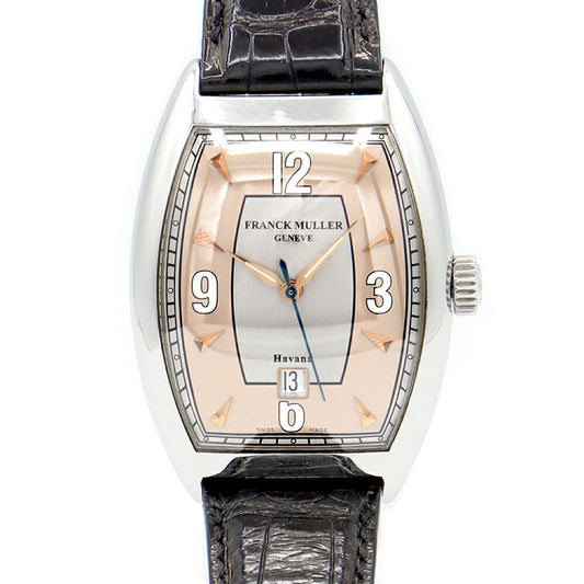 FRANCK MULLER フランクミュラー トノーカーベックス HAVANA ハバナ 7880 B SC DT HV デイト 茶 ライト ブラウン SS ステンレス 純正ベルト 純正尾錠 メンズ 自動巻き 【6ヶ月保証】【中古】【腕時計】