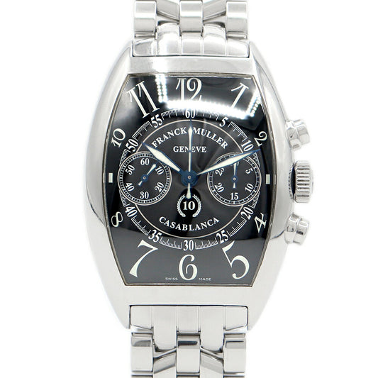Inspection Francmuler Frank Muller Casablanca Chronograph 10th Anniversary Model 8880CCC Black Black SS Stainless Men Automatic Wind [6 months warranty] [Used] [Watch]