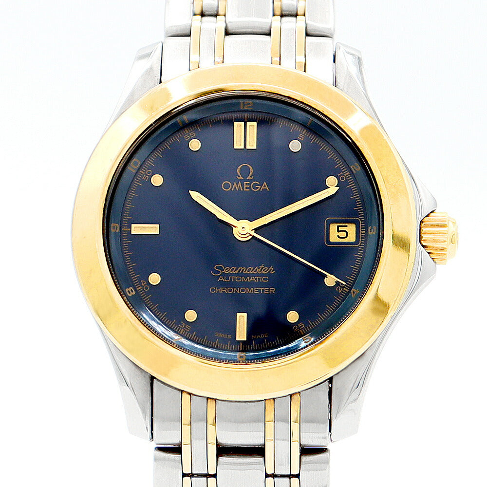 OMEGA Omega Sea Master 120 2301.80 Date Chronometer Navy YG Yellow Gold SS Stainless Combination Men Automatic Wind [6 months warranty] [Watch] [Used]