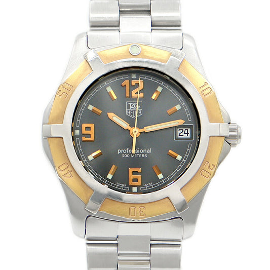 電池交換済 TAG Heuer タグホイヤー エクスクルーシブ WN1151 200m防水 グレー SS ステンレス PGP ピンクゴールド メンズ クォーツ【6ヶ月保証】【腕時計】【中古】