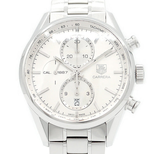 Inspection Tag Heuer Tag Heuer Tag Hoire Carrella Calibur 1887 Chronograph CAR2111 BA0724 Date Silver SS Stainless Men Automatic Wind [6 months warranty] [Watch] [Used]