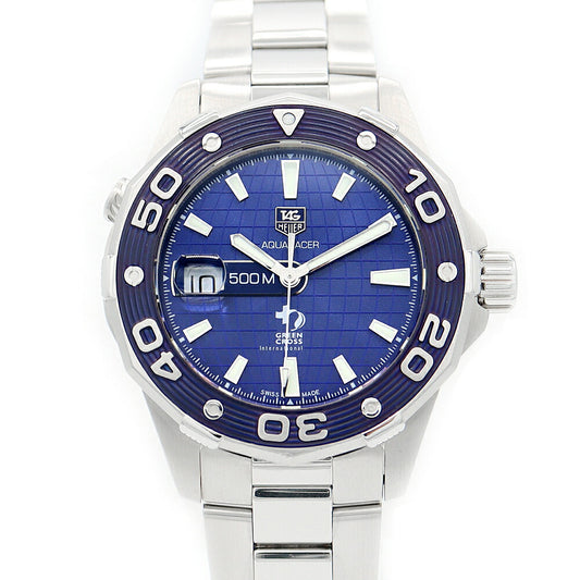 Inspection TAG HEUER Aqua Lacer Charbers 5 Green Cryer 500m Waterproof Leonardo DeCaprio Limited World Limited WAJ2116 BA0871 Date Blue Blue SS Stainless Men Automatic Wind [6 months Watch] [Used]