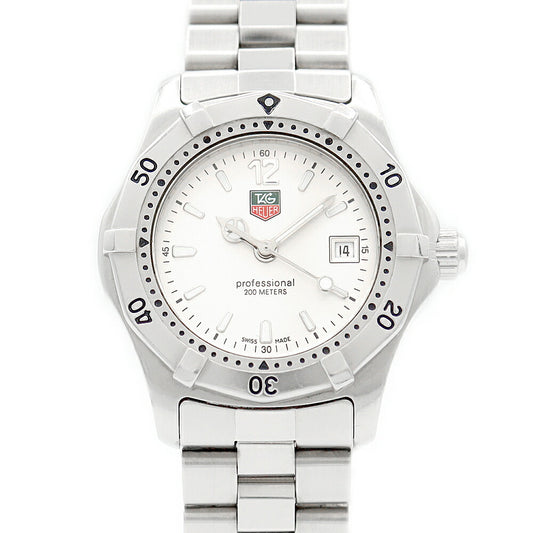電池交換済 TAG Heuer タグホイヤー 2000シリーズ プロフェッショナル WK1312 BA0313 200m防水 シルバー SS ステンレス レディース クォーツ【6ヶ月保証】【腕時計】【中古】