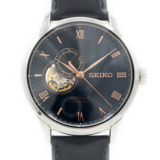 SEIKO PREAGE セイコー プレザージュ ジャパニーズガーデン 4R39-00W0 SARY187 ネイビー SS ステンレス 純正ベルト 純正尾錠 メンズ 自動巻き【6ヶ月保証】【腕時計】【中古】