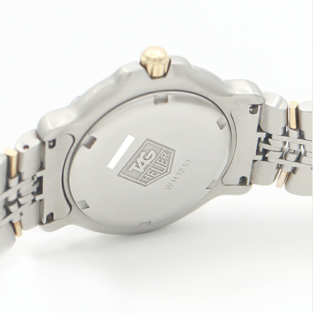 電池交換済 TAG Heuer タグホイヤー 6000シリーズ プロフェッショナル WH1251 デイト 200m防水 白 ホワイト コンビ SS ステンレス YG イエローゴールド メンズ クォーツ【6ヶ月保証】【腕時計】【中古】