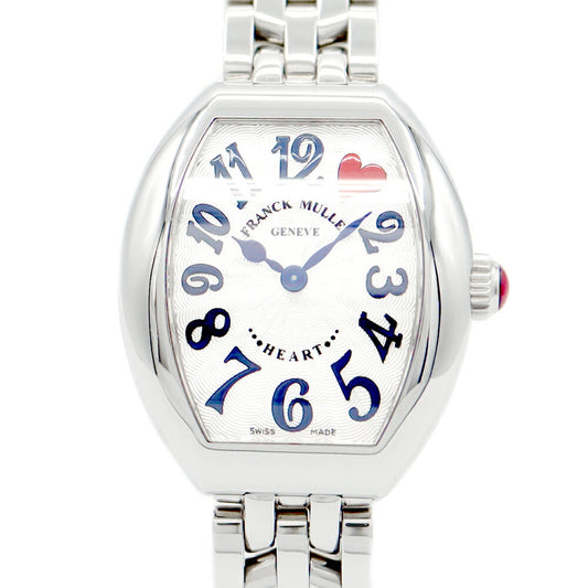 電池交換済 FRANCK MULLER フランクミュラー ハートトゥハート 1ハート 5002SQZC1HJRED シルバー SS ステンレス レディース  クォーツ【6ヶ月保証】【中古】【腕時計】