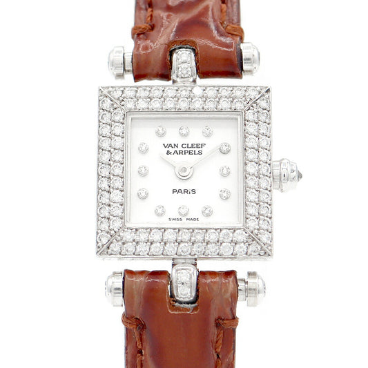 Battery replacement VANCLEEF & ARPELS Van Cleef & Arpel Fantasy Care 322945B2 Genuine Diamond 12P Diamond Double Diamond Bezel White White White White Gold Gold Solid Ladies Quartz [6 months Warranty] [Watch] [Used]