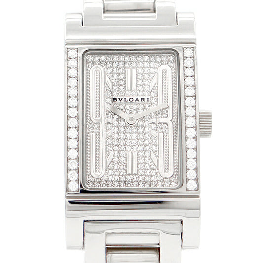 BVLGARI Bvlgari Bulgari Retan Goro RTW36G Genuine diamond diamond bezel diagram Silver K18WG White gold golden solid ladies quartz [6 months warranty] [Watch] [Used]