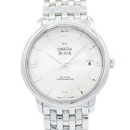 Inspection OMEGA Omega Omega Devil Prestige Koaxual 424.10.37.20.02 Date Silver SS Stainless Men Automatic Wind [6 months warranty] [Watch] [Used]