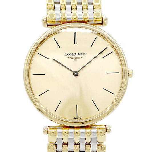Battery replacement Longines Longin Grand Classic L4.635.2 Gold YG Yellow Gold SS Stainless Men Quartz [6 months warranty] [Watch] [Used]