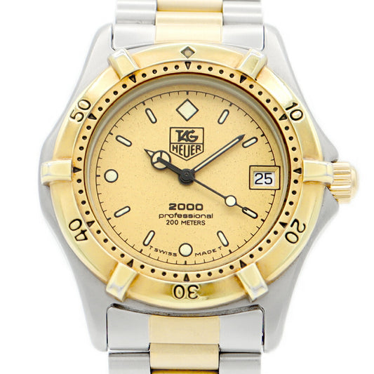 電池交換済 TAG Heuer タグホイヤー 2000シリーズ プロフェッショナル 964.013 デイト 金 ゴールド SS ステンレス YGP イエローゴールド コンビ ユニセックス メンズ レディース ボーイズ クォーツ【6ヶ月保証】【腕時計】【中古】
