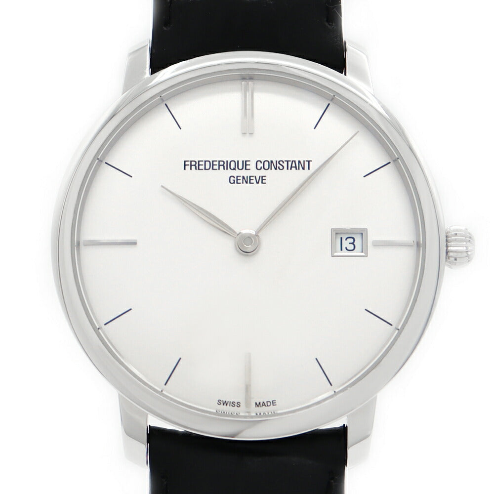 内部点検済 FREDERIQUE CONSTANT フレデリックコンスタント スリムライン FC-306X4S23/5/6  FC-306S4S6 デイト シルバー SS ステンレス 純性ベルト 純正尾錠 メンズ 自動巻き【6ヶ月保証】【腕時計】【中古】