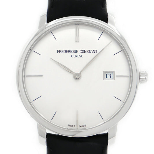 Inspection FREDERIQUE CONSTANT Frederique Constant Slim Line FC-306X4S23/5/5 FC-306S4S6 Date Silver SS Stainless steel pure belt Genuine buckwheat men's automatic winding [6 months warranty] [Watch] [Used]