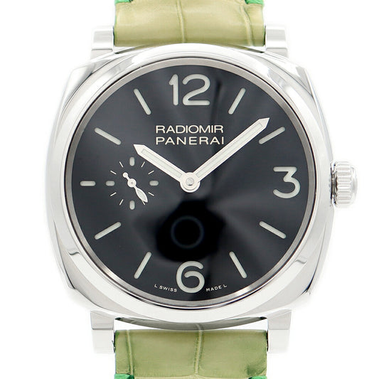 Inspector Panerai Panerai Radio Meal 1940 3 Days Atchario PAM00574 R Small Second Black Black SS Stainless Steel Genuine Belt Genuine Buckwheat Men's hand -rolled [6 months warranty] [Watch] [Used]