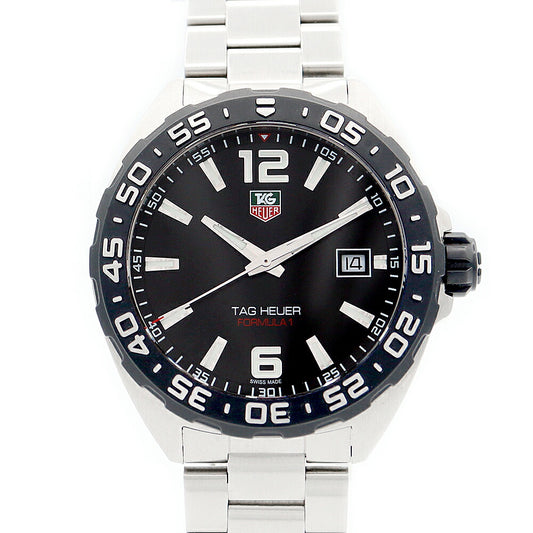 電池交換済 TAG Heuer タグホイヤー フォーミュラ1 WAZ1110 BA0875 デイト 200m防水 黒 ブラック SS ステンレス メンズ クォーツ フォーミュラー1【6ヶ月保証】【腕時計】【中古】
