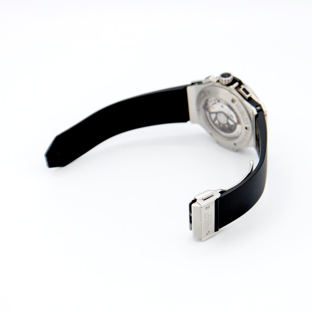 Inspector HUBLOT Uburo Big Big Bang Evolution Chronograph 301.sx.1170.RX.1104 44mm Date Genuine Diamond Diamond Bezel Black Black SS Stainless Steel Genuine Belt Genuine Buckwheat Men Automatic Wind