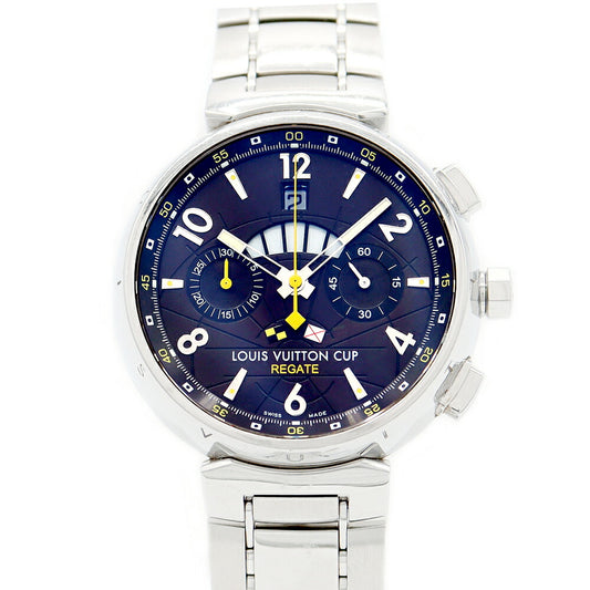Inspection of internal point inspection Louis Vuitton Louis Vuitton Tambul Regatta Chronograph Q1021 Date Brown Genuine Metal Breath SS Stainless Men's Automatic Wind [6 months Warranty] [Watch] [Used]