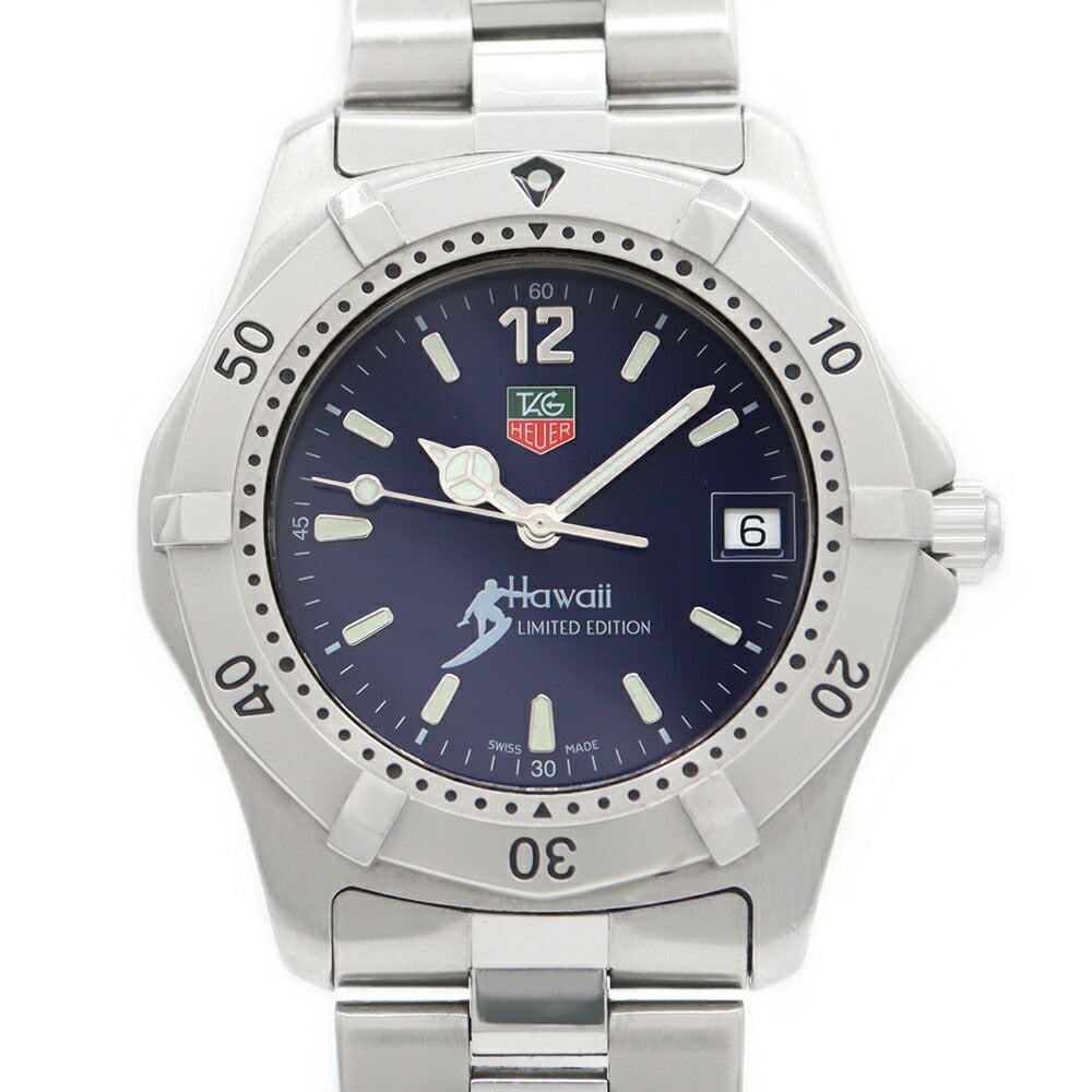 電池交換済 TAG Heuer タグホイヤー プロフェッショナル200 ハワイ600本限定 WK111F 200m防水 デイト 青 ブルー SS ステンレス メンズ クォーツ【6ヶ月保証】【腕時計】【中古】