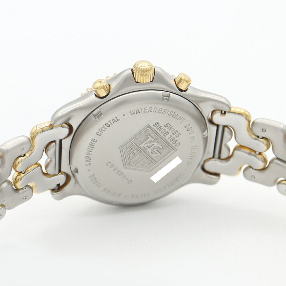 電池交換済 TAG Heuer タグホイヤー S/el セルシリーズ プロフェッショナル クロノグラフ CG1121 BB0424 デイト 200m防水 シャンパンゴールド YG イエローゴールド SS ステンレス コンビ メンズ クォーツ【6ヶ月保証】【腕時計】【中古】