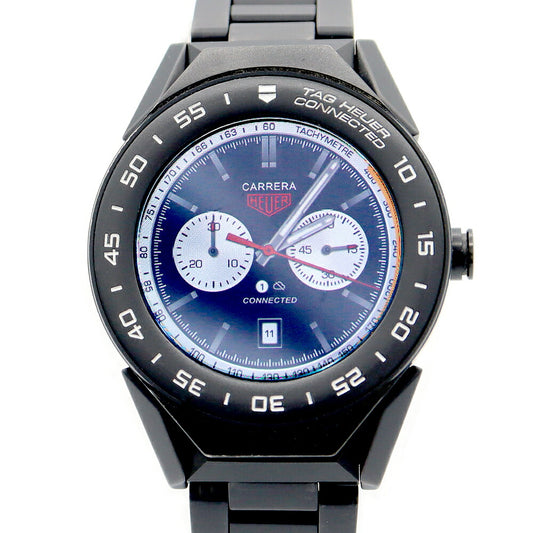 TAG HEUER Tag Heuer Connected Modular 41 SBF818100 Black All Black SS Stainless Men Quartz Digital Charging Smart Watch [Watch] [Used]