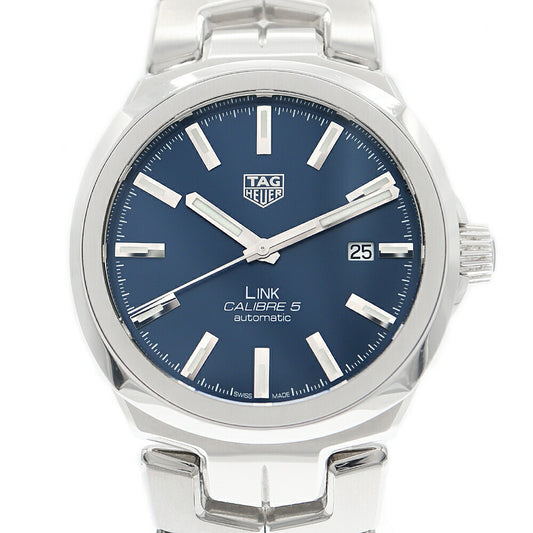 Inspection TAG HEUER Tag Hoier LINK Link Rink Calibur 5 WBC2112 BA0603 Date 100m Waterproof Navy Blue SS Stainless Men's Automatic Wind [6 months warranty] [Watch] [Used]