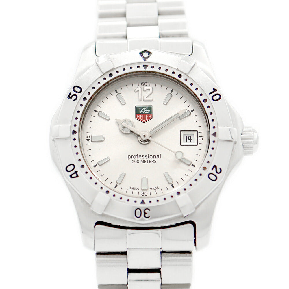 電池交換済 TAG Heuer タグホイヤー 2000シリーズ プロフェッショナル WK1312 BA0313 200m防水 シルバー SS ステンレス レディース クォーツ【6ヶ月保証】【腕時計】【中古】