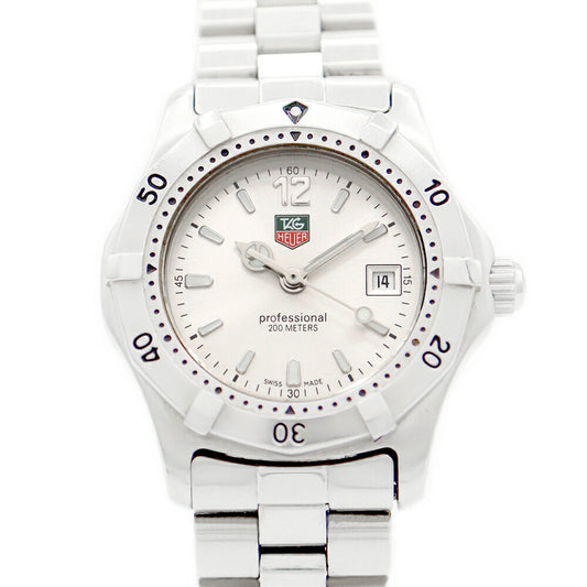 電池交換済 TAG Heuer タグホイヤー 2000シリーズ プロフェッショナル WK1312 BA0313 200m防水 シルバー SS ステンレス レディース クォーツ【6ヶ月保証】【腕時計】【中古】