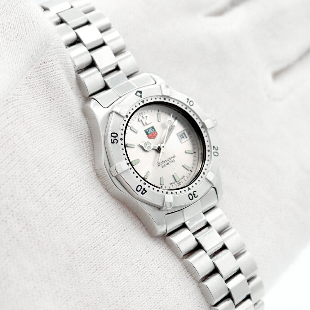 電池交換済 TAG Heuer タグホイヤー 2000シリーズ プロフェッショナル WK1312 BA0313 200m防水 シルバー SS ステンレス レディース クォーツ【6ヶ月保証】【腕時計】【中古】