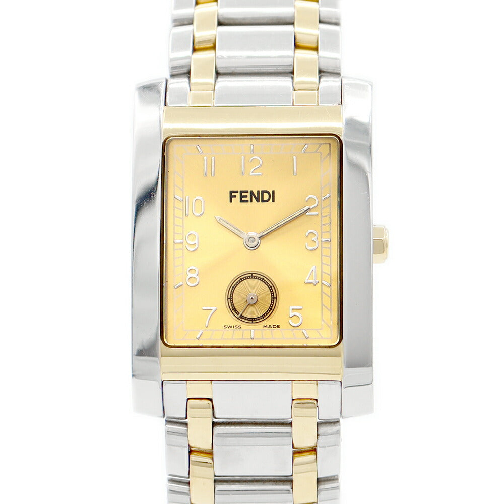 電池交換済 FENDI フェンディ クラシコ F706150 7060G スモールセコンド  金 ゴールド SS ステンレス YGP イエローゴールド コンビ ユニセックス メンズ レディース クォーツ【6ヶ月保証】【腕時計】【中古】