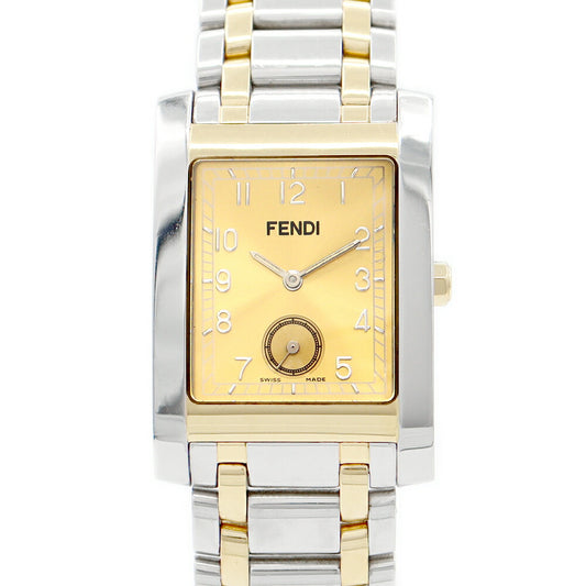 電池交換済 FENDI フェンディ クラシコ F706150 7060G スモールセコンド  金 ゴールド SS ステンレス YGP イエローゴールド コンビ ユニセックス メンズ レディース クォーツ【6ヶ月保証】【腕時計】【中古】