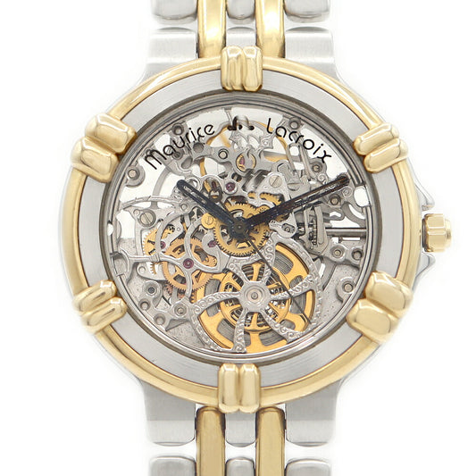 Inspector Maurice Lacroix Maurice Lacroix Mauris Lacroa Caripso Skeleton 14419 Silver YG Yellow Gold SS Stainless Steel Combination Men's Automatic Wind [6 months Warranty] [Watch] [Used]