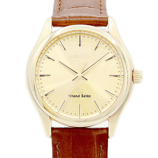 Battery replacement SEIKO Seiko GS Grand Seiko SBGX016 9F61-0A30 Gold K18YG Yellow Gold Golden Golden Men's Quartz [6 months warranty] [Watch] [Used]