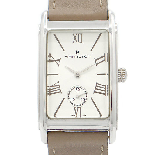 電池交換済 HAMILTON ハミルトン アメリカンクラシック アードモア H114210 H11421514 スモールセコンド シルバー SS ステンレス 純正ベルト 純正尾錠 レディース クォーツ【6ヶ月保証】【腕時計】【中古】