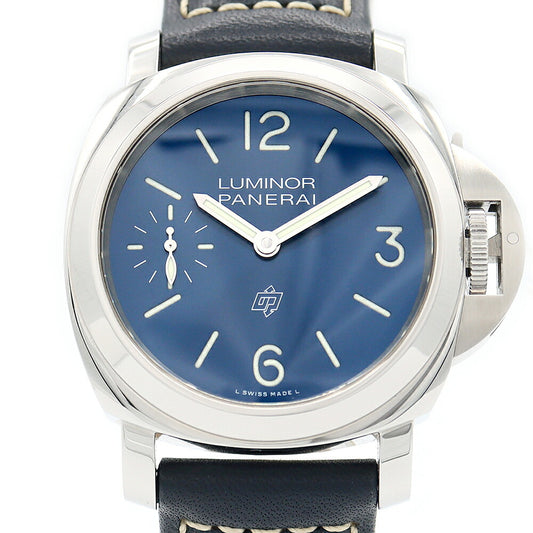 Panerai Panerai Panerai Panerai Panerai Panerai Luminol Blue Male PAM01085 W Four Small Second Blue Blue SS Stainless Steel Genuine Belt Genuine Bucket Men Handwriting [6 months warranty] [Watch] [Used]
