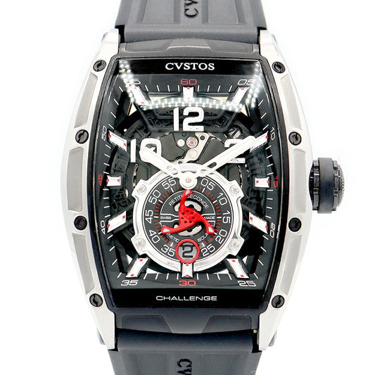 Inspector CVSTOS Custos Cast Challenge Jet Liner II CVT-JET2-PS TTBKTT Date Black Skeleton Titanium Genuine Belt Genuine Buckwheat Men Automatic Jet Liner 2