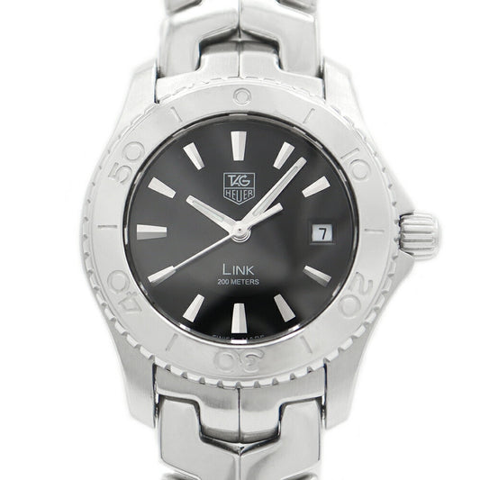 Battery replacement TAG HEUER Tag Hoire Link WJ1314.BA0573 Date 200m Waterproof Black Black SS Stainless Ladies Quartz [6 months warranty] [Watch] [Used]