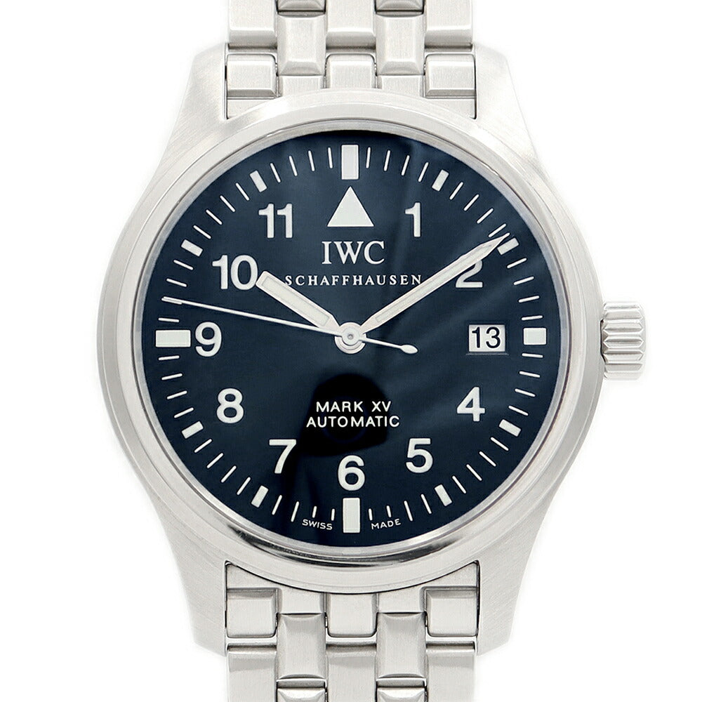 IWC International Watch Company Pilot Watchmark XV IW325307 Date 60m Waterproof Black Black SS Stainless Men Automatic Mark 15 [6 months warranty] [Watch] [Used]