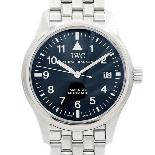 IWC インターナショナルウォッチカンパニー パイロットウォッチ マークXV IW325307 デイト 60ｍ防水 黒 ブラック SS ステンレス メンズ 自動巻き マーク15 【6ヶ月保証】【腕時計】【中古】