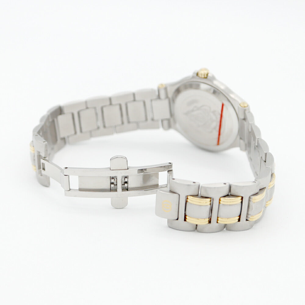 電池交換済 GUCCI グッチ 9040M デイト アイボリー コンビ SS ステンレス YGP イエローゴールド メンズ クォーツ【6ヶ月保証】【腕時計】【中古】