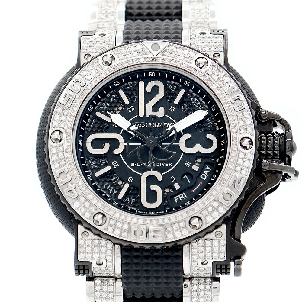 Inside point with replacement bezel Aquanautic Aquanautic King Sub -comander Diatic Diamond Diamond Breath Black Black SS Stainless Men Automatic Wind [6 months warranty] [Watch] [Used]