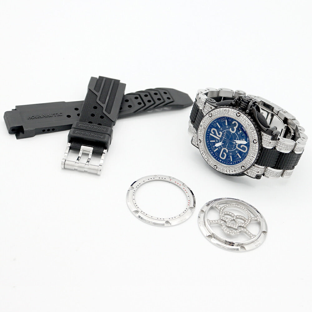 Inside point with replacement bezel Aquanautic Aquanautic King Sub -comander Diatic Diamond Diamond Breath Black Black SS Stainless Men Automatic Wind [6 months warranty] [Watch] [Used]