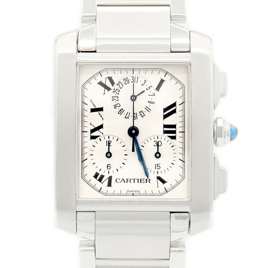 Cartier Cartier Cartier Cartier Tank Fransey LM Chronory Flex W51001Q3 Ivory SS Stainless Men Quartz [6 months warranty] [Watch] [Used]