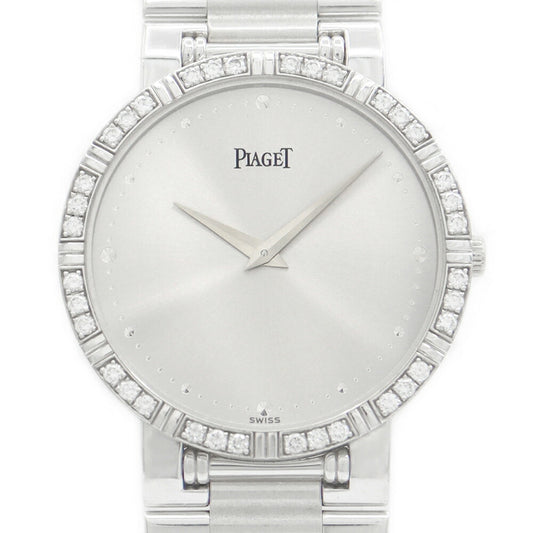 Battery replacement Piaget Piaget Piaget Dancer 84024K81 Genuine Diamond Diamond Besel Silver K18WG White Gold Golden Golden Men's Quartz [6 months warranty] [Watch] [Used]