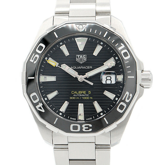 TAG HEUER Taghoier Aqua Racer Calibur 5 WAY201A BA0927 Date Black Black SS Stainless Men Automatic Wind [6 months warranty] [Watch] [Used]