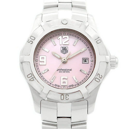 Battery replacement TAG HEUER Taghuet Exclusive 2000 Series WN1319 200m Waterproof Pink Shell SS Stainless Ladies Quartz [6 months warranty] [Watch] [Used]