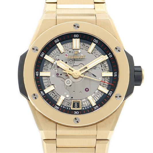 Inspector HUBLOT HUBLOT Ubrot Hublot Hublot Integrated Time only 456.vx.0130.VX Date Skeleton Back Skelet Gray K18YG Yellow Gold Men's Automatic Big Bang [6 months warranty] [Watch] [Used]