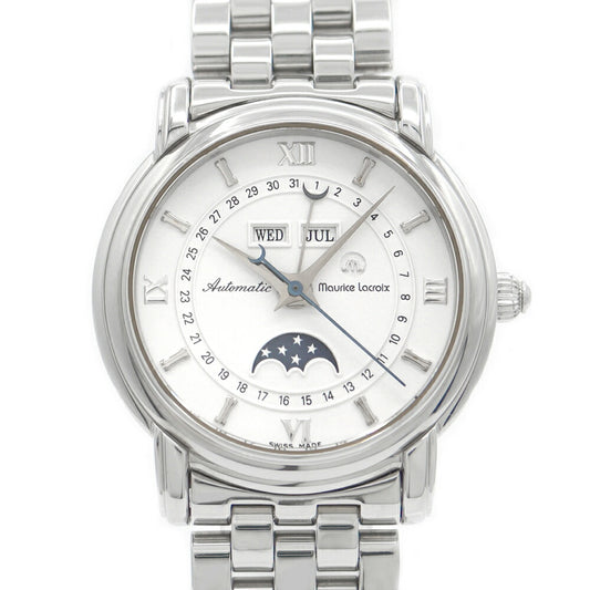 Inspector Maurice Lacroix Maurice Lacroa Masterpiece 37767 Moon Phase Triple Calendar White White White White White White White White White White White SS Stainless Men Boys Automatic Wind