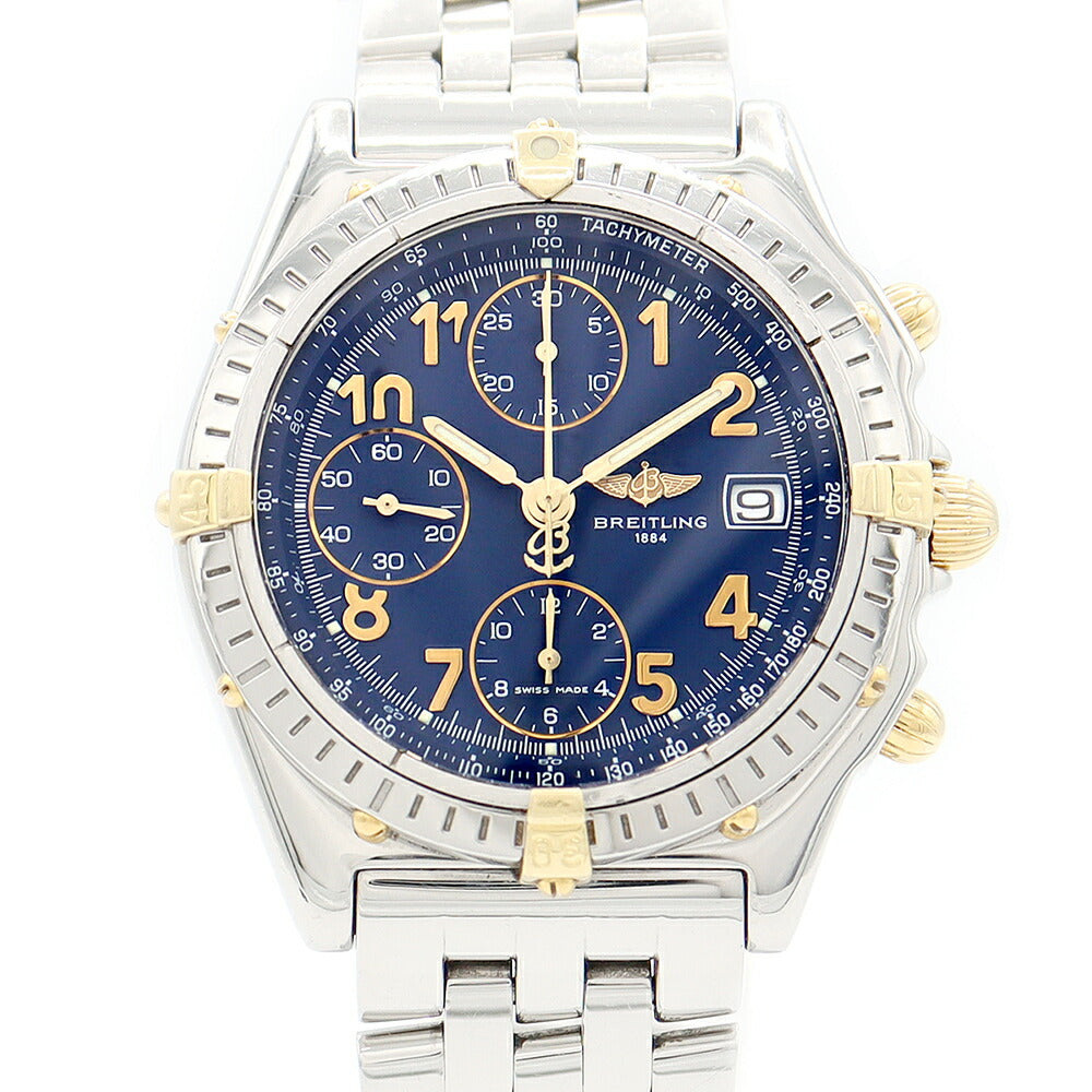 BREITLING Breitling Chrono Mat Bicolo Chronograph B13050.1 Date 100m Waterproof blue Blue Navy SS Stainless steel YGP Yellow Gold Combination Automatic Wind [6 months warranty] [Watch] [Used]