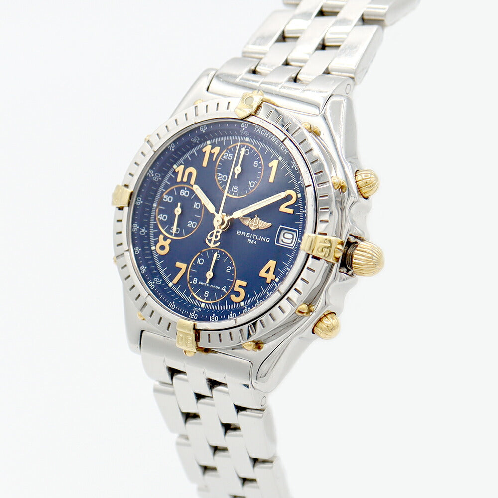 BREITLING Breitling Chrono Mat Bicolo Chronograph B13050.1 Date 100m Waterproof blue Blue Navy SS Stainless steel YGP Yellow Gold Combination Automatic Wind [6 months warranty] [Watch] [Used]