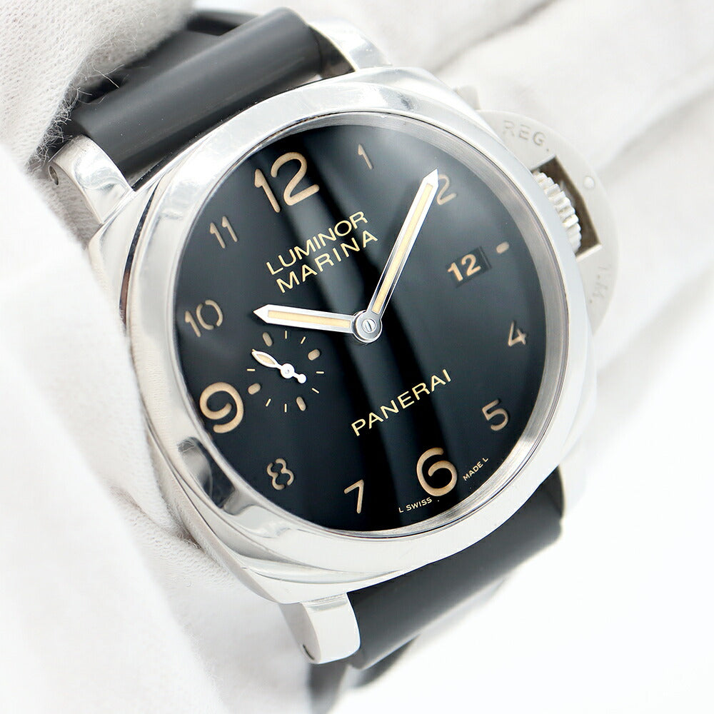 Panerai Panerai LUMINOR Marina Luminol Marina 1950 3Days 44mm PAM00359 OP6816 Small Second Black Black SS Stainless Steel Genuine Tailed Men Automatic Wind [6 months Guarantee] [Watch] [Used]